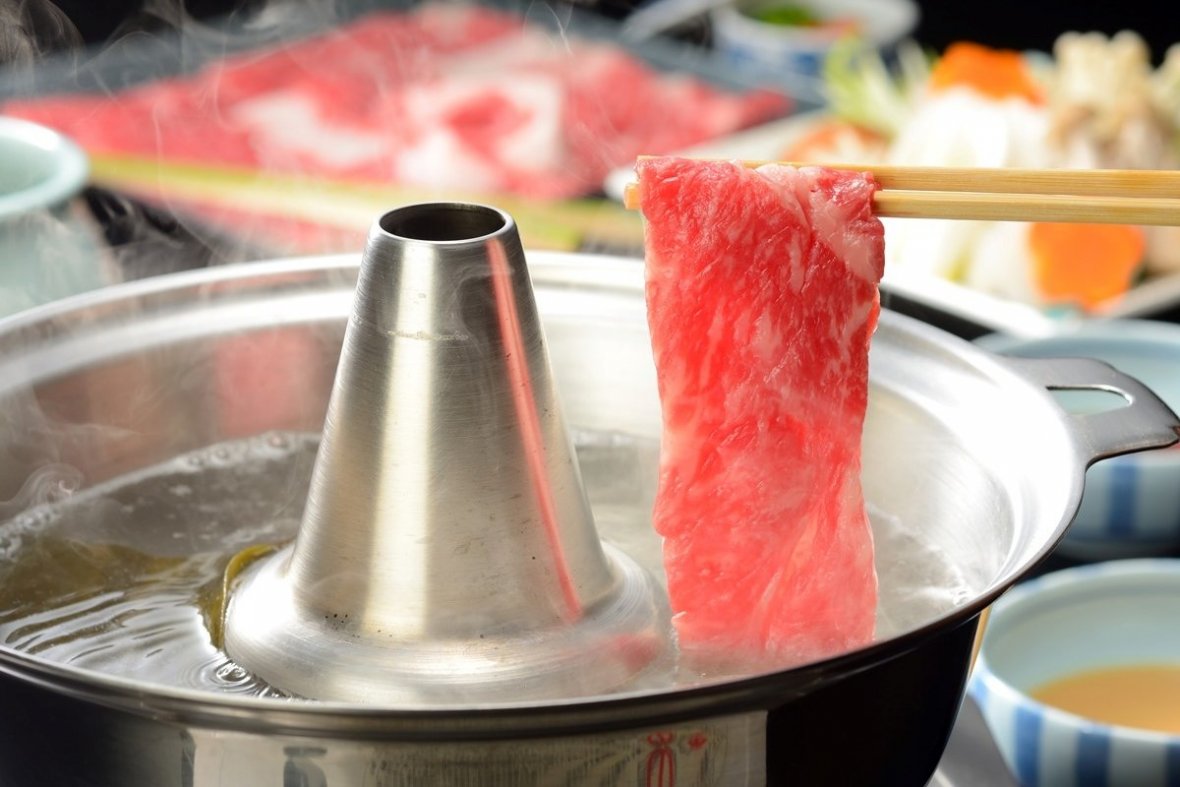 料理長が吟味したA5ランク和牛のしゃぶしゃぶ