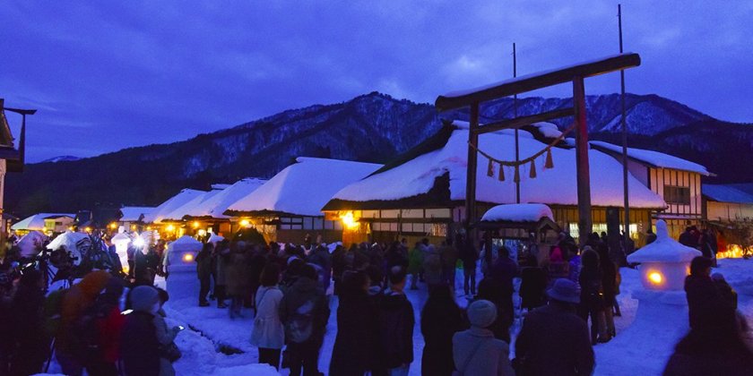 下郷町：大内宿雪まつり